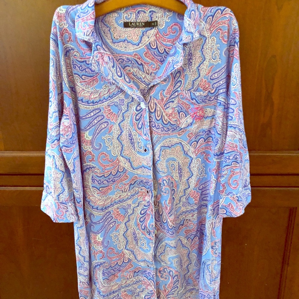 Ralph Lauren shift, size XL purple and pink